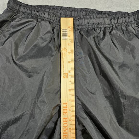 Vintage Nike Track Pants Mens Sz L Windbreaker Lined Black Lightweight Gray Tag - Picture 13 of 15